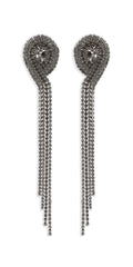 4 Strand Rhinestone Dangle Earrings - Camille La Vie