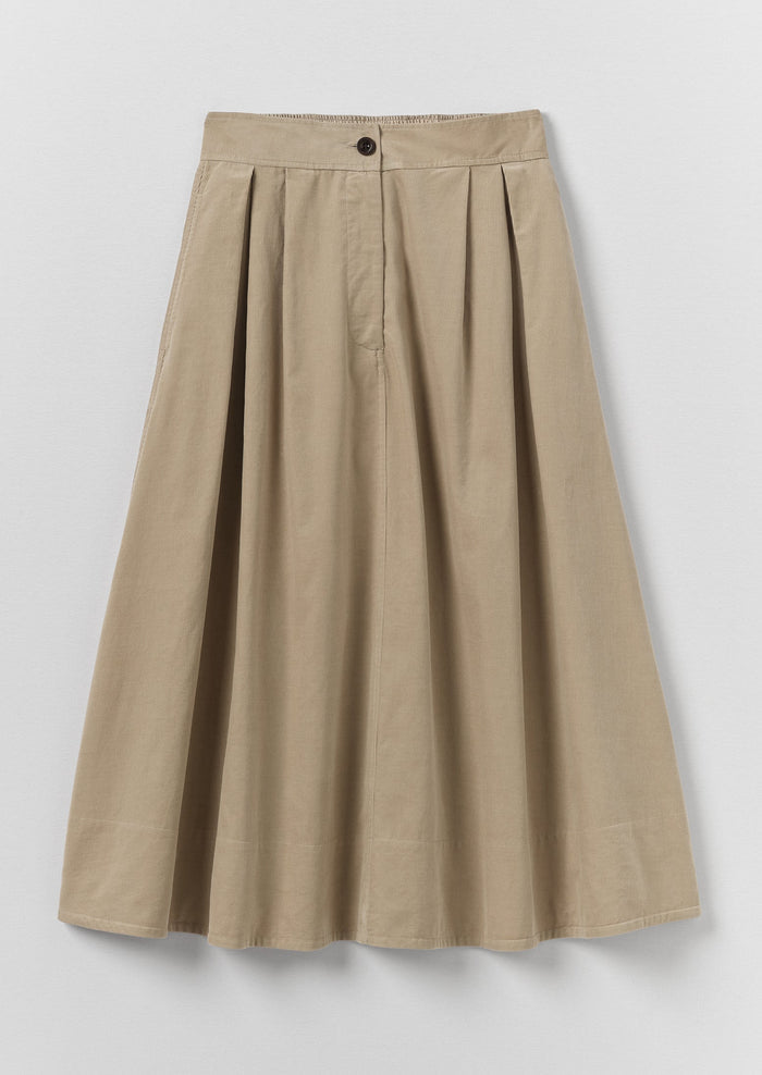 A Line Cotton Needlecord Skirt | Dune