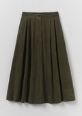A Line Cotton Needlecord Skirt | Seaweed