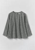 A Line Linen Cotton Top | Soft Charcoal