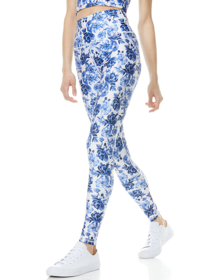 AARON HIGH WAIST LEGGING - FORGET ME NOT LG ANTIQUE WHITE