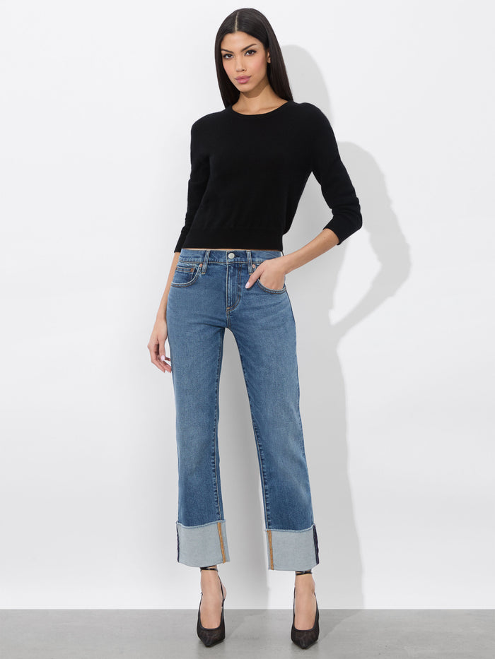 ABILENE CUFFED JEAN - LOLA BLUE