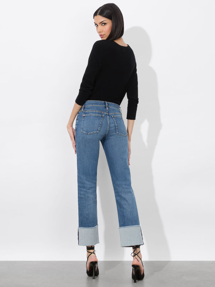 ABILENE CUFFED JEAN - LOLA BLUE