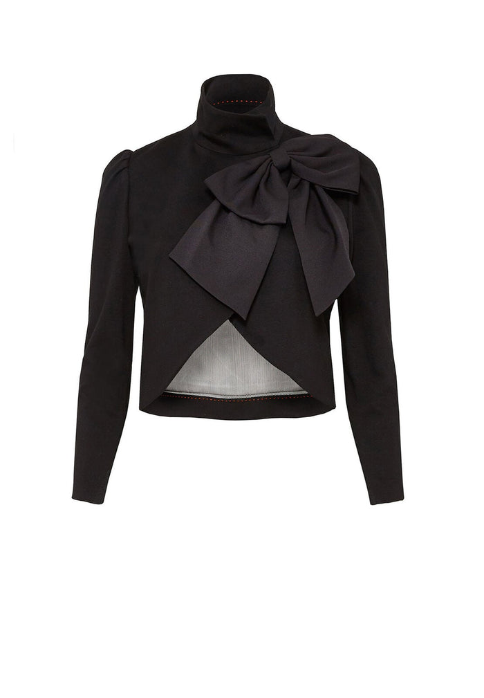 ADDISON BOW JACKET - BLACK