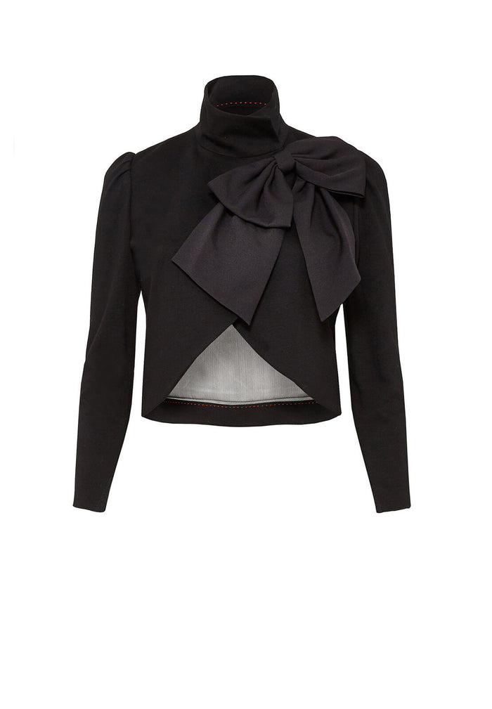 ADDISON BOW JACKET - BLACK