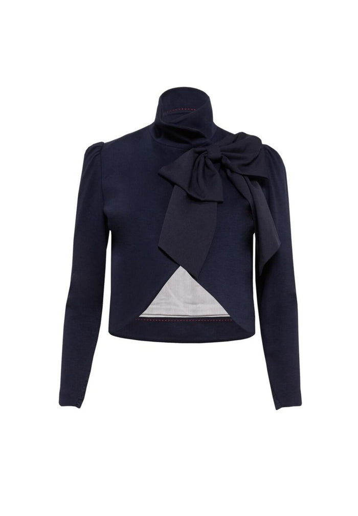 ADDISON BOW JACKET - NAVY