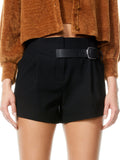 ADELINA BELTED SHORT - BLACK