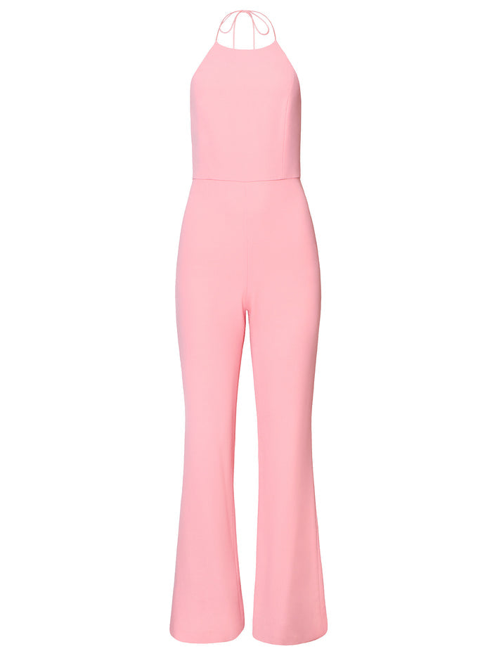 ADINAH HIGH NECK JUMPSUIT - PINK
