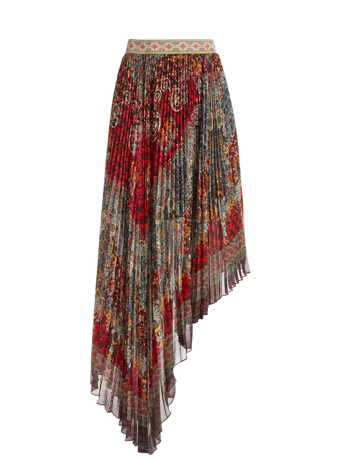 AIDA ASYMMETRICAL MIDI SKIRT - ALWAYS FOREVER MULTI