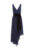 AIDEN ASYMMETRICAL MIDI DRESS - PETITE DREAM AZURE