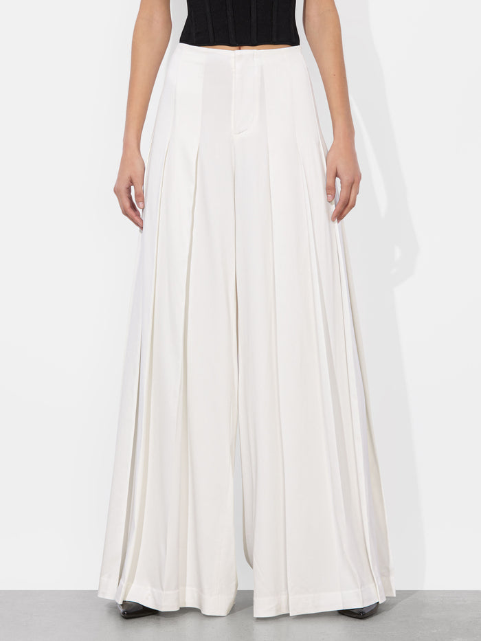 AINSLIE WIDE LEG PANT - OFF WHITE