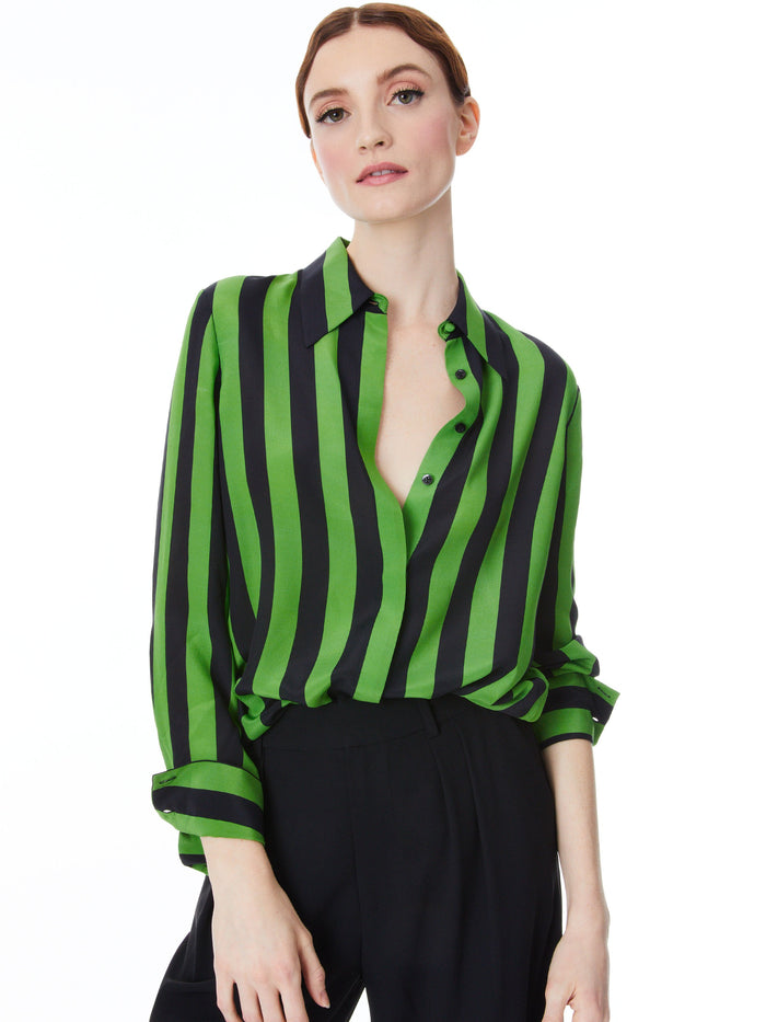ALANE FITTED TUNIC - POSITANO STRIPE LG