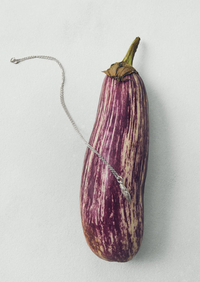Alba Silver Cardamom Pod Necklace | Silver