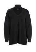ALCOTT V-NECK PULLOVER - BLACK