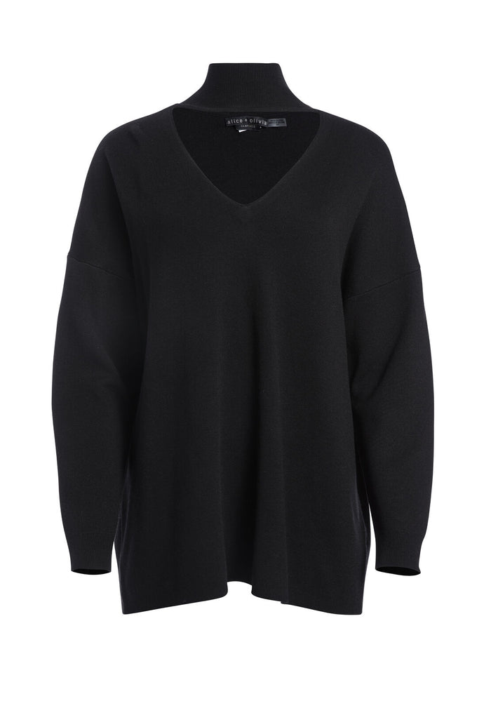 ALCOTT V-NECK PULLOVER - BLACK