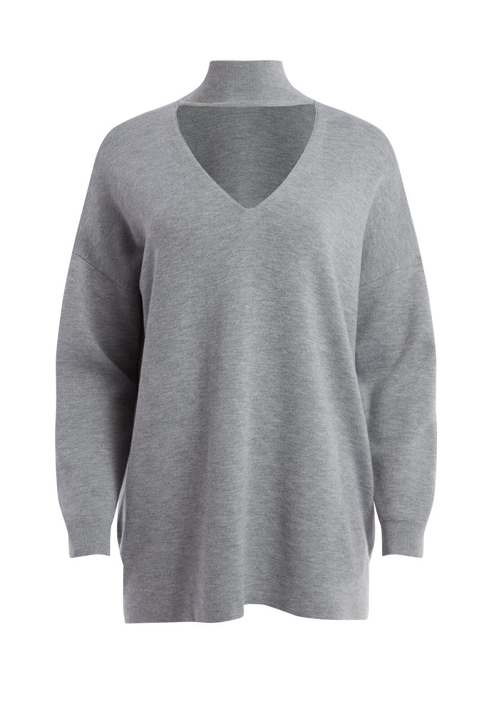 ALCOTT V-NECK PULLOVER - LIGHT HEATHER GREY
