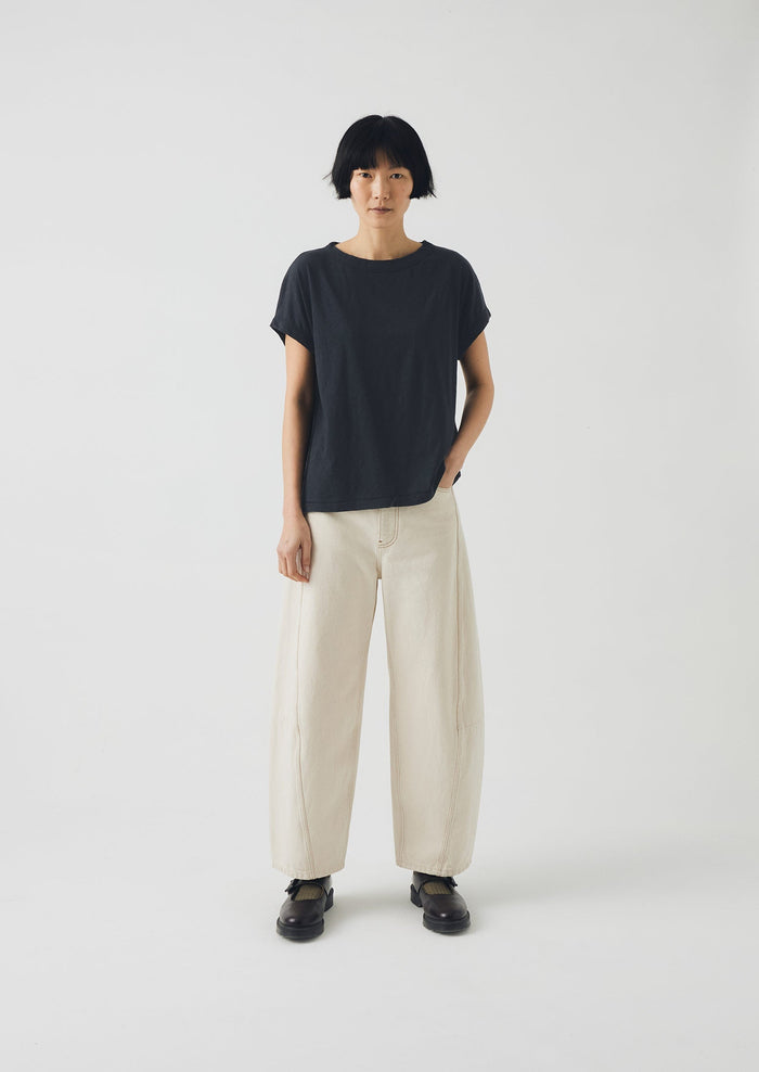 Alda Cotton Easy Tee | Coal
