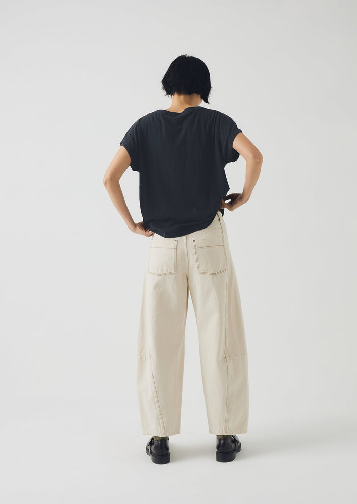 Alda Cotton Easy Tee | Coal