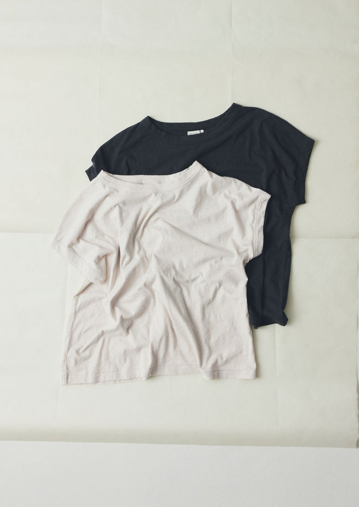 Alda Cotton Easy Tee | Coal