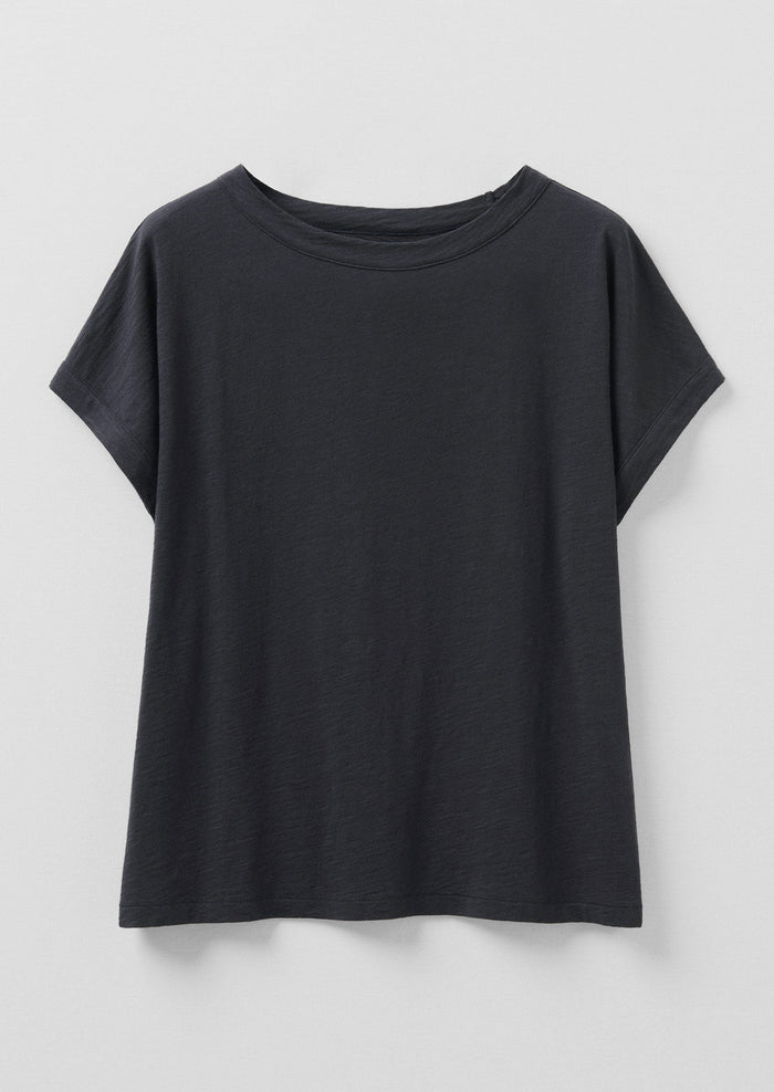 Alda Cotton Easy Tee | Coal
