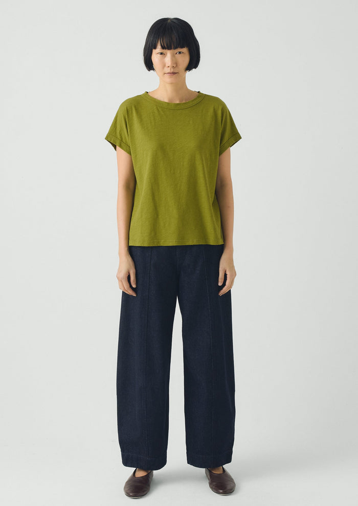 Alda Cotton Easy Tee | Olive