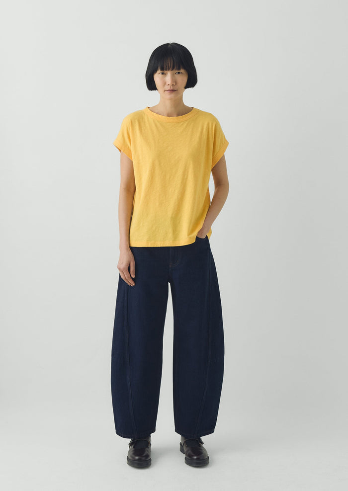 Alda Cotton Easy Tee | Papaya
