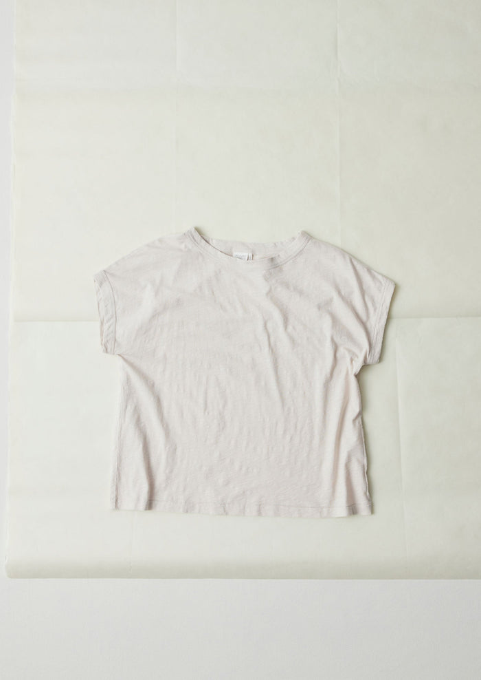 Alda Cotton Easy Tee | Pebble