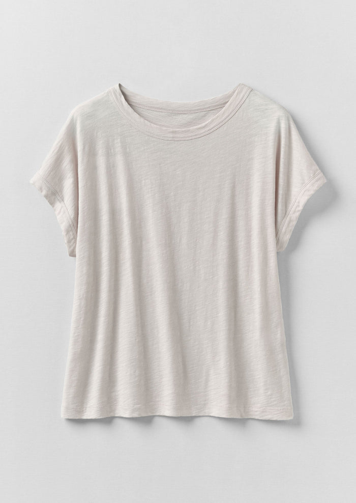 Alda Cotton Easy Tee | Pebble