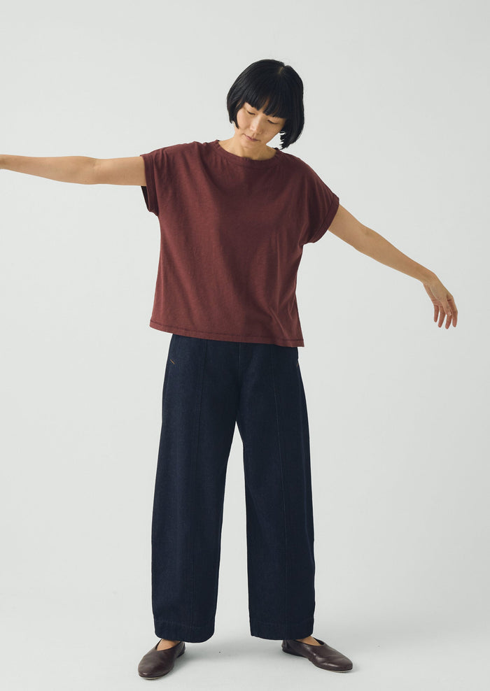 Alda Cotton Easy Tee | Radicchio