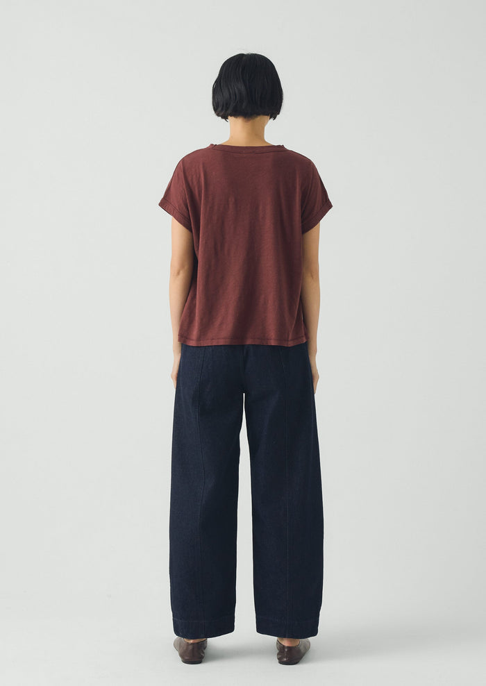 Alda Cotton Easy Tee | Radicchio