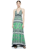ALETTE HALTER MAXI DRESS - BOHO ROMANCE-JADE MULTI