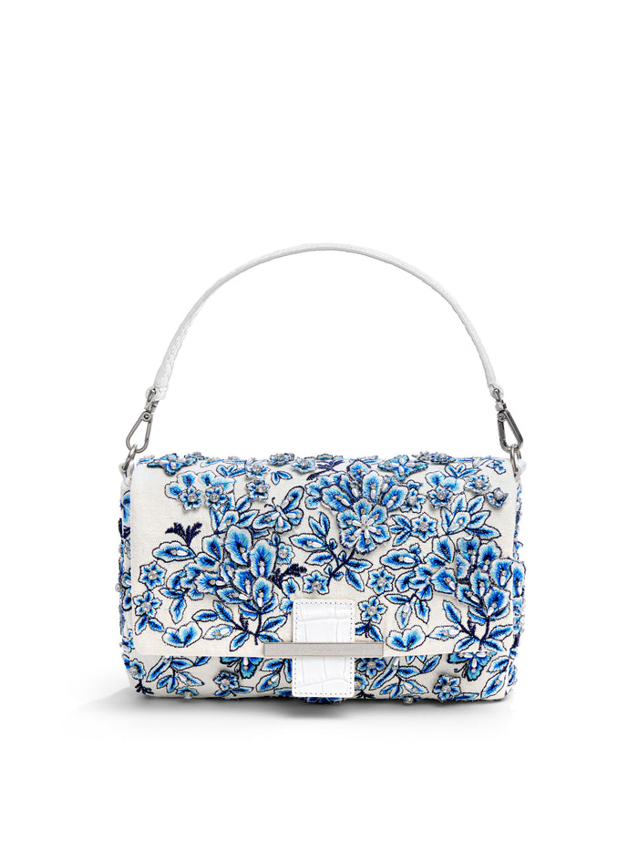 ALICIA SHOULDER BAG - BLUE/OFF WHITE