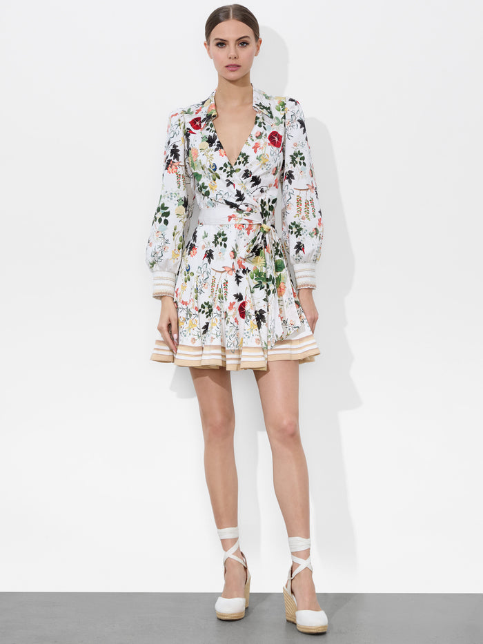 ALISA WRAP GODET SHIRT DRESS - BLUSH KISS VANILLA