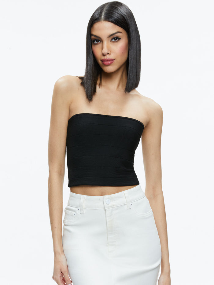 ALISON FULL LENGTH TUBE TOP - BLACK