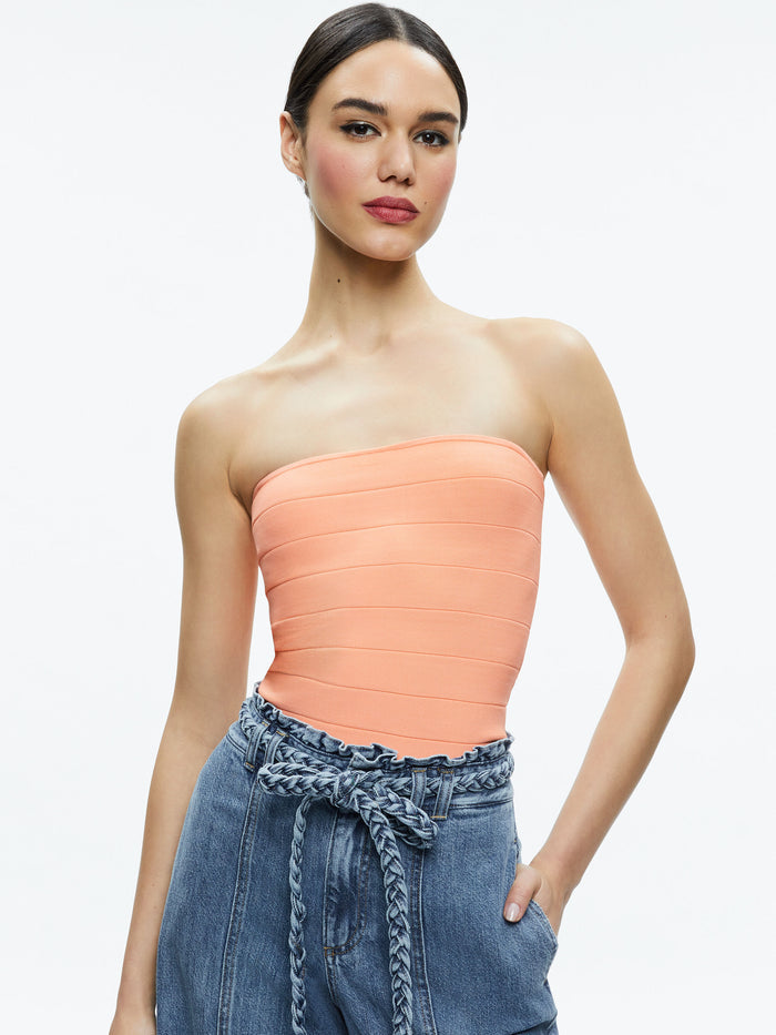 ALISON FULL LENGTH TUBE TOP - CORAL