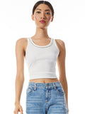 ALLEN EMBELLISHED NECK RIBBED TANK