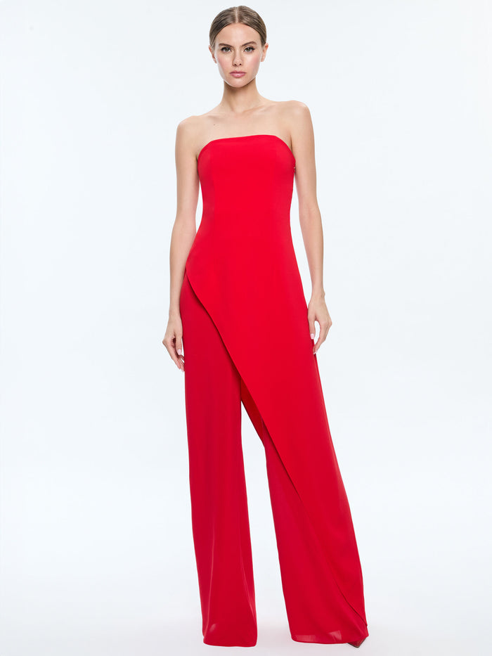 ALONDRA JUMPSUIT - BRIGHT RUBY