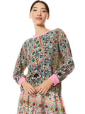 AMIRAH FLORAL SWEATSHIRT - FLOWER POT ECRU MULTI