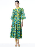 ANAYA COLLARD TIERED MIDI DRESS