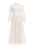 ANAYA LACE MIDI DRESS - OFF WHITE