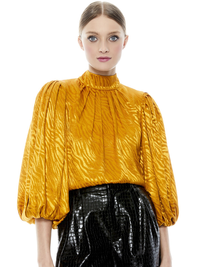 ANNABELLE PUFF SLEEVE BLOUSE - AUTUMN GOLD