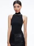 ANNALEE MOCK NECK TOP - BLACK