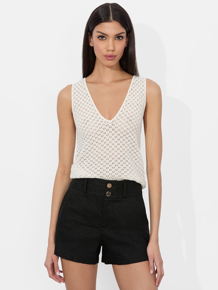 ANNALISE POINTELLE TANK - SOFT WHITE