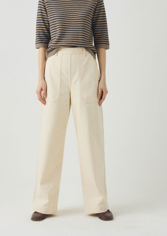 Annie Denim Full Length Jeans | Ecru
