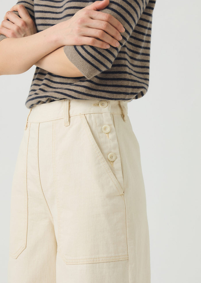 Annie Denim Full Length Jeans | Ecru