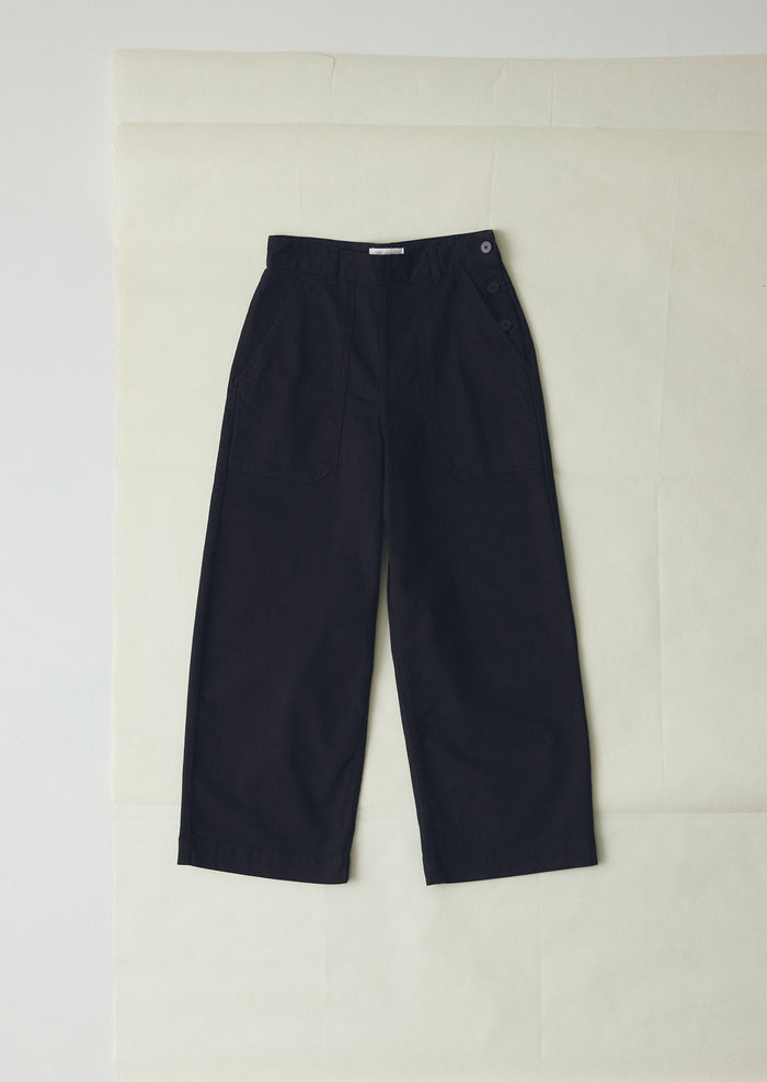 Annie Denim Side Button Jeans | Black