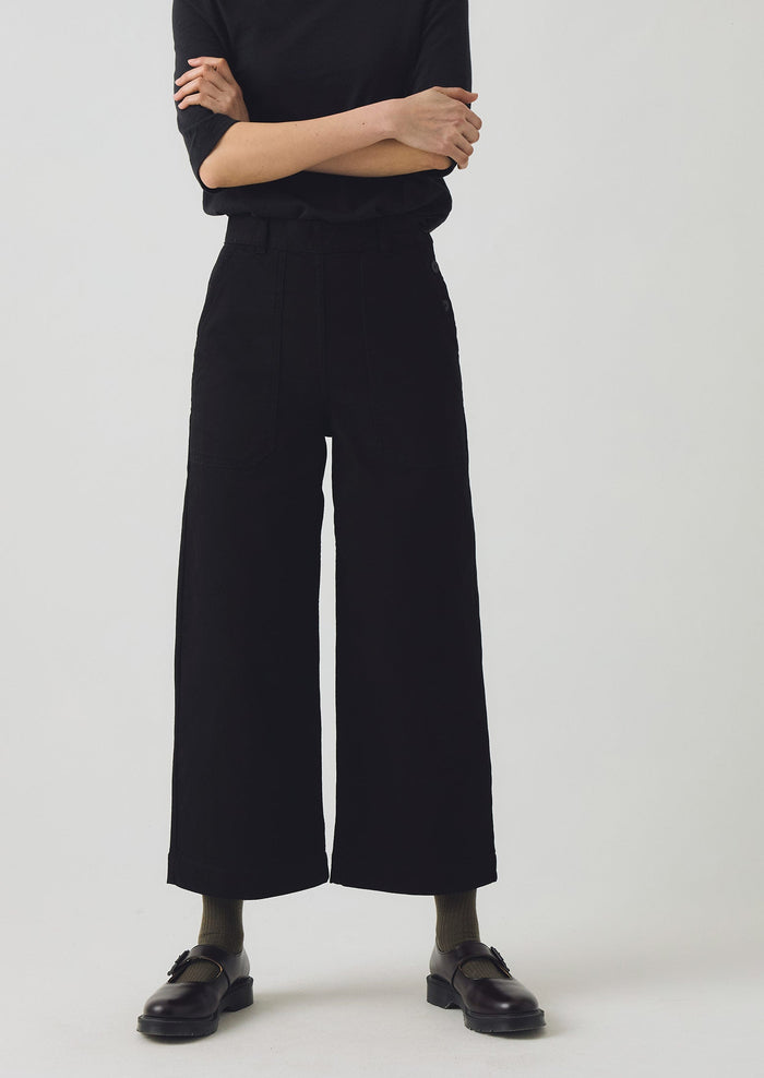 Annie Denim Side Button Jeans | Black