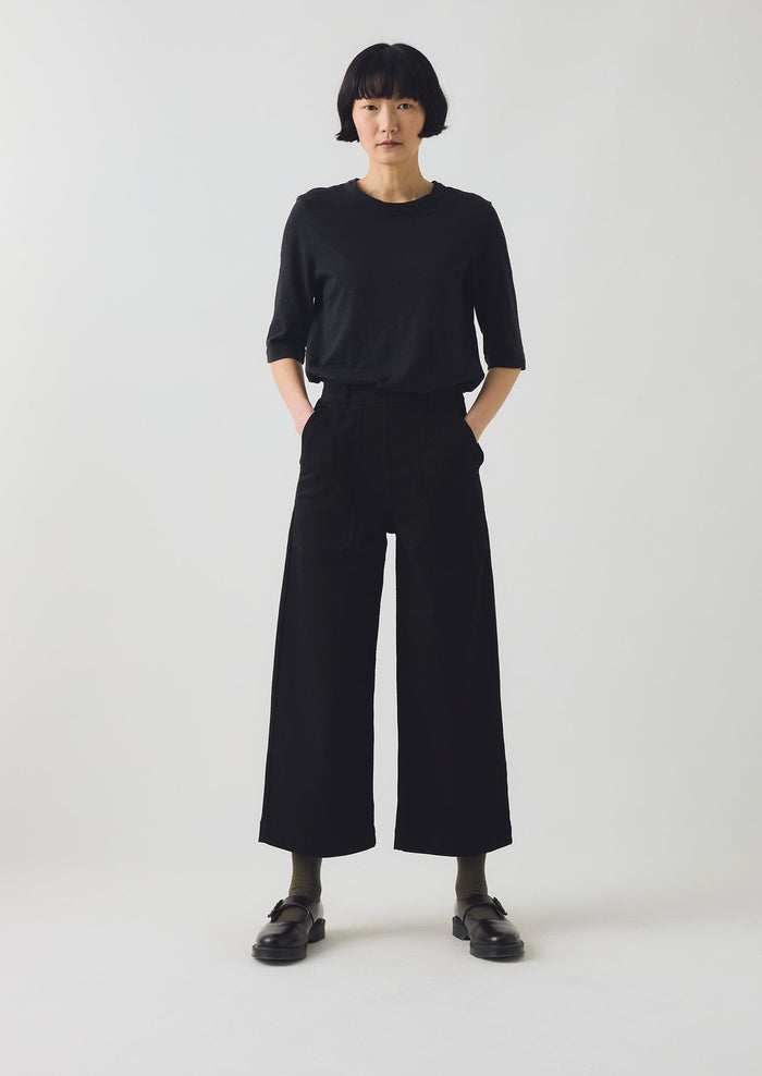 Annie Denim Side Button Jeans | Black