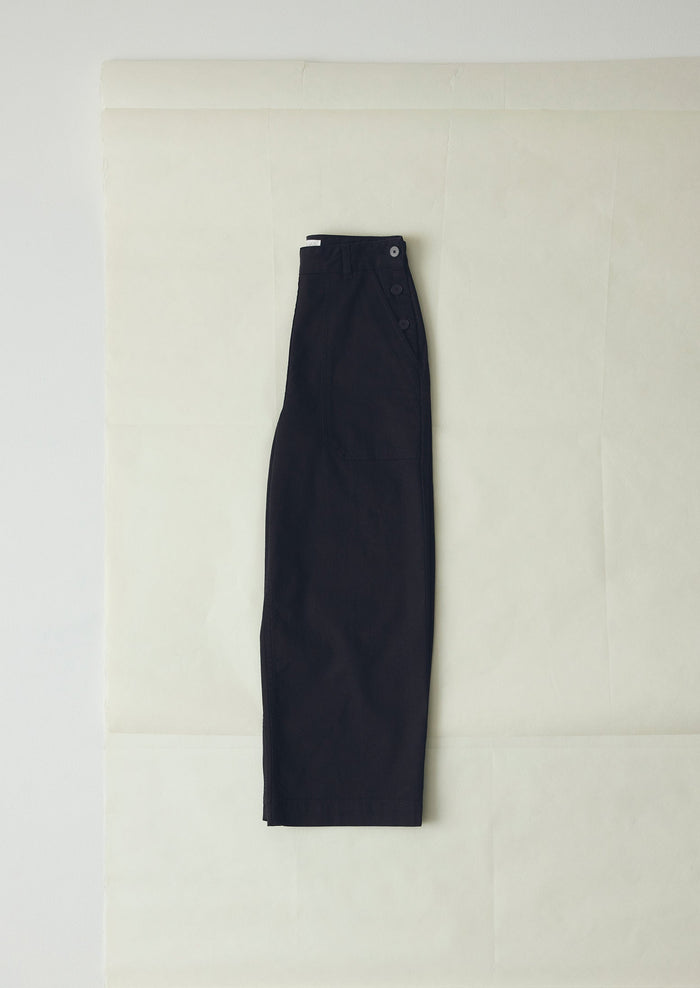 Annie Denim Side Button Jeans | Black