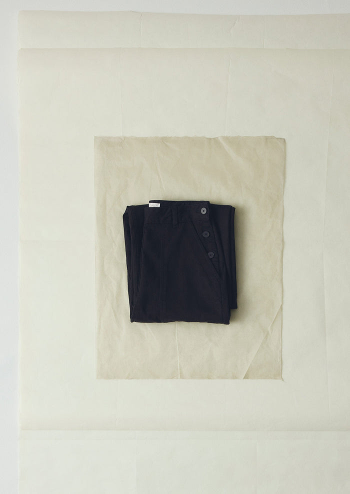 Annie Denim Side Button Jeans | Black